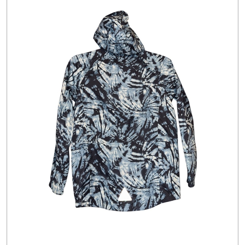 L.L.Bean raincoat for kids Blue and White M 10/12 hood , zip Excellent - Picture 3 of 6